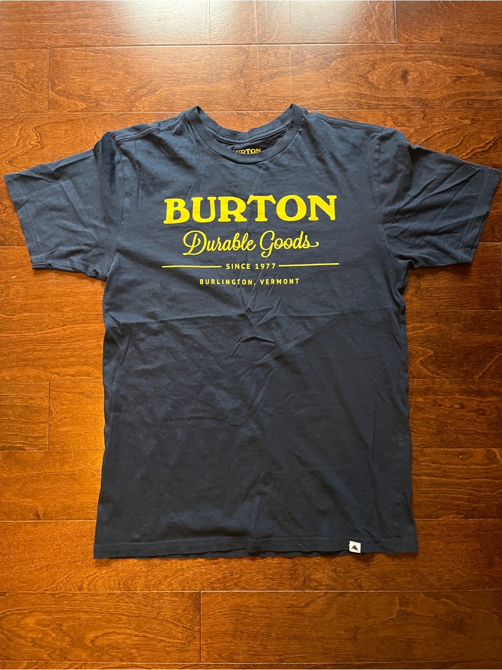 Burton Navy Short-Sleeve Tee with Yellow Logo
